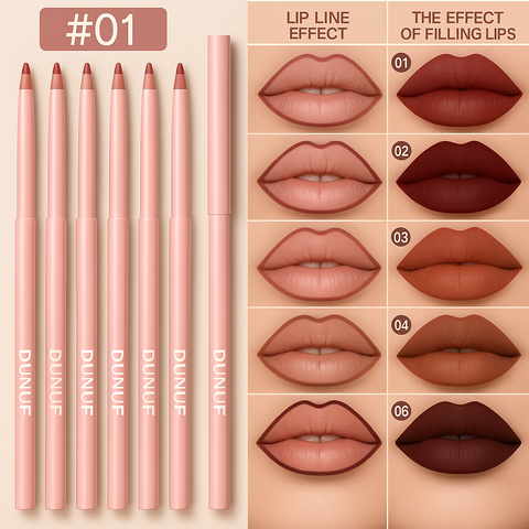 Long-Lasting Waterproof Lip Liner and Gloss Set