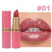 Pearlescent Pink Metallic Velvet Lipstick